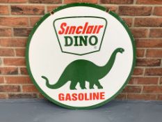 Enamel Circular Sinclair Dino Gasoline Sign