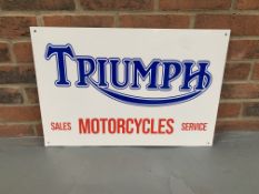 Metal Triumph Motorcycles Sales & Service Sign