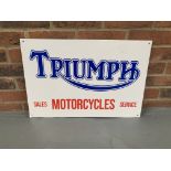 Metal Triumph Motorcycles Sales & Service Sign