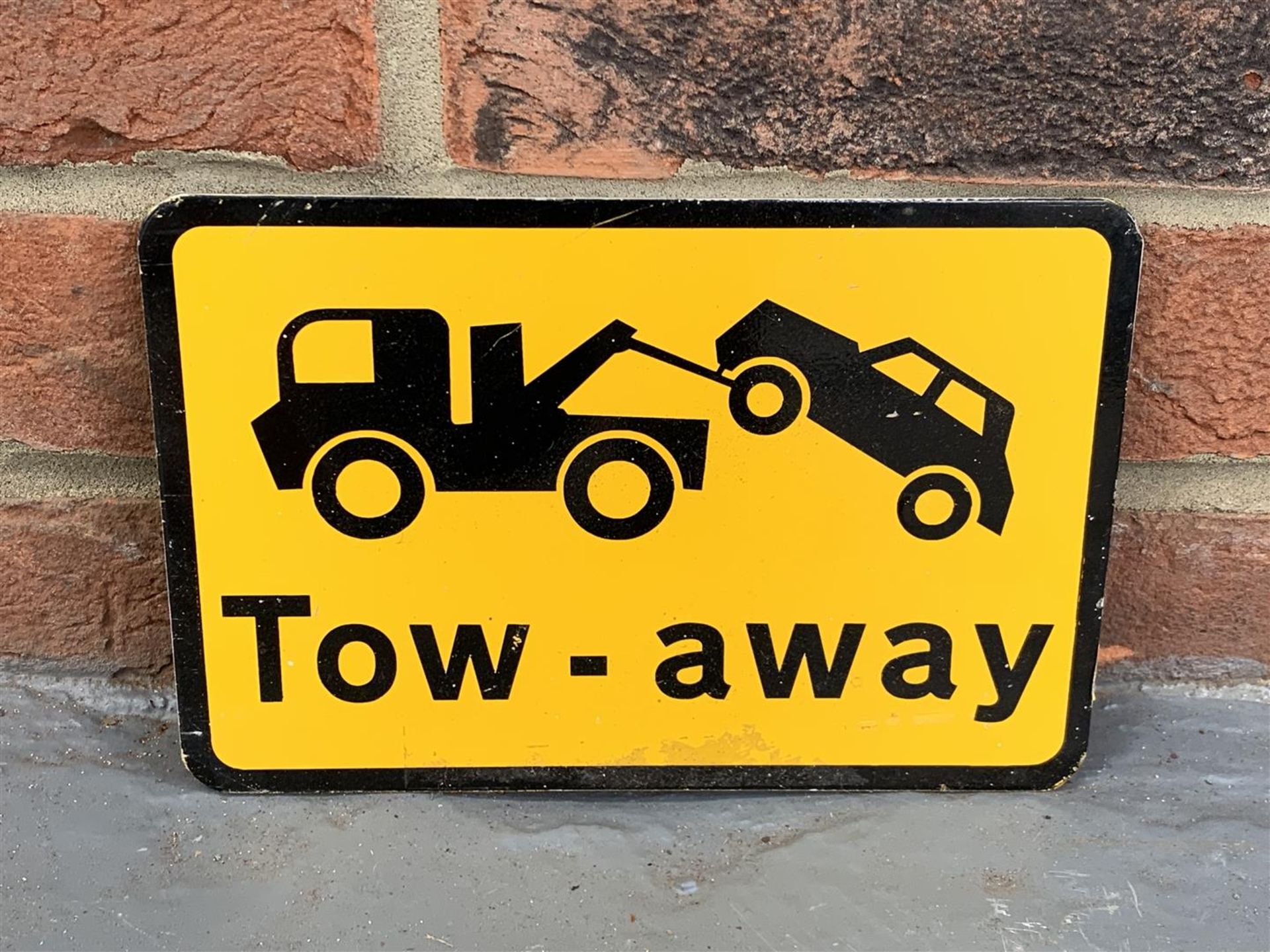 Enamel Eastern Counties Sign & Aluminium Tow Away Sign (2) - Image 3 of 4