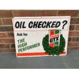 Plastic Castrol Oil Checked Sign