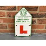 Enamel Approved Driving Instructor Learner Plate