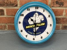 Modern Metal Framed Michelin Wall Clock