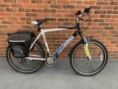 Police Mountain Bike With Panniers