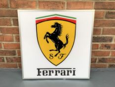 Modern Ferrari Illuminated Dealership Sign