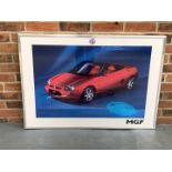 Original 1995 MG-F Poster & Three Motoring Prints (4)