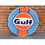 Enamel Circular Gulf Sign