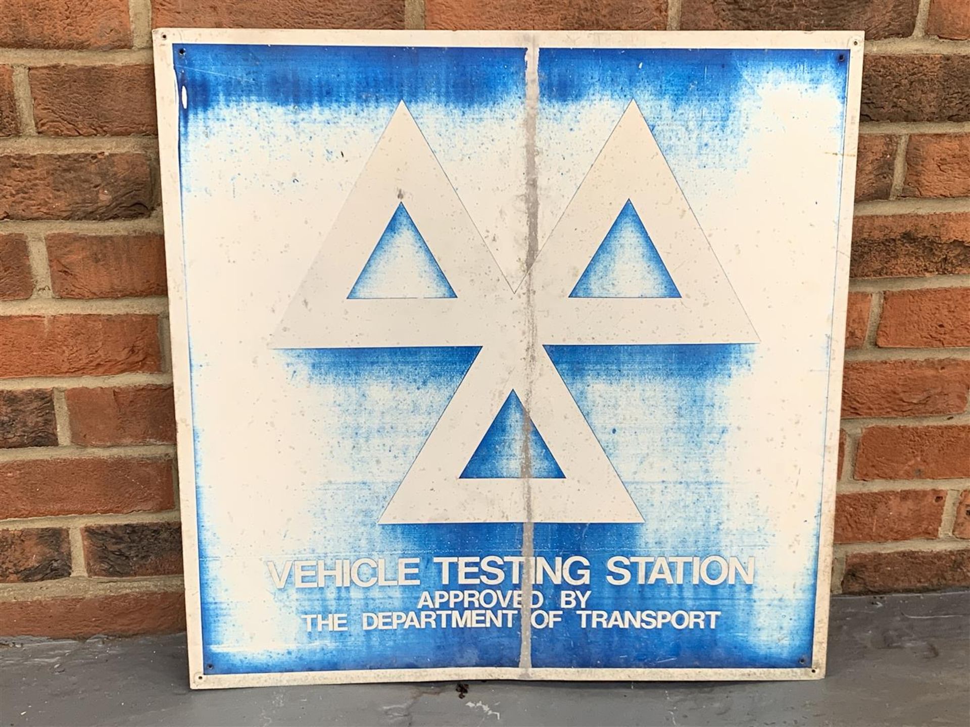 Aluminium Vehicle Testing Station Sign
