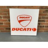 Modern Ducati Illuminated Sign