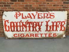 Extremely Large Original Enamel Players Country Life" Cigarettes Sign"