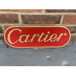 Modern Cast Aluminium Cartier Sign