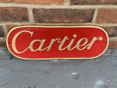 Modern Cast Aluminium Cartier Sign