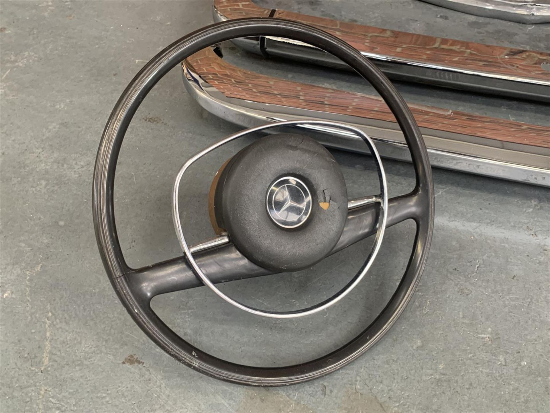 Mercedes SL Grille, Two Steering Wheels & Two Triumph Bumpers - Image 3 of 5