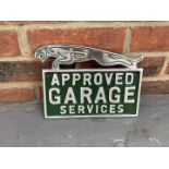 Modern Cast Aluminium Jaguar Approved Garage Sign