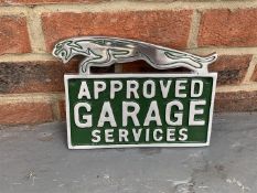 Modern Cast Aluminium Jaguar Approved Garage Sign
