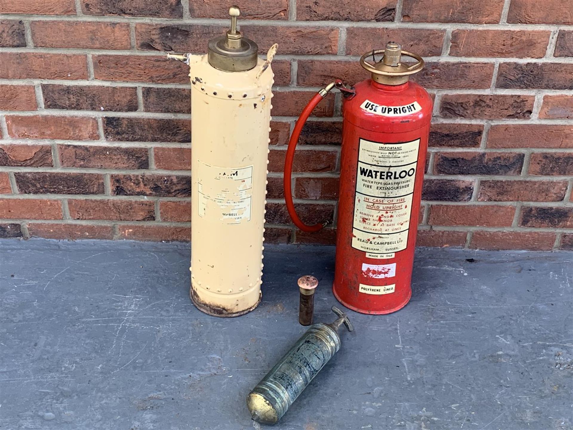 Three Vintage Fire Extinguishers