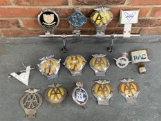 Fifteen Classic Car Badges & Bar