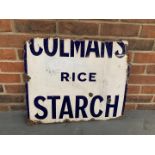 Enamel Colmans Rice Starch Sign