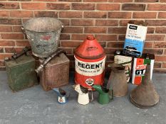 Mixed Lot Oil Cans/Jugs Fuel Can Etc