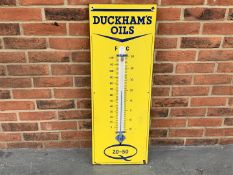 Original Enamel Duckhams Q20-50 Thermometer Sign