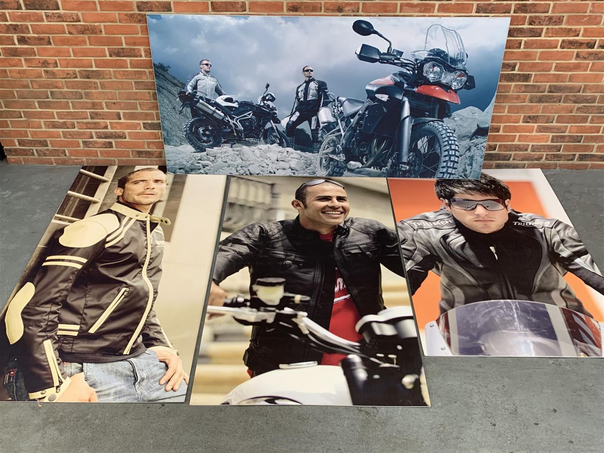 Four Large Motorcycle Pictures