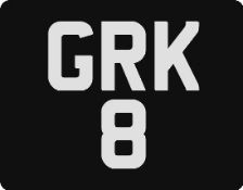 GRK 8 Registration number
