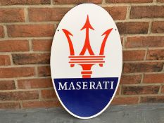 Metal Oval Maserati Sign