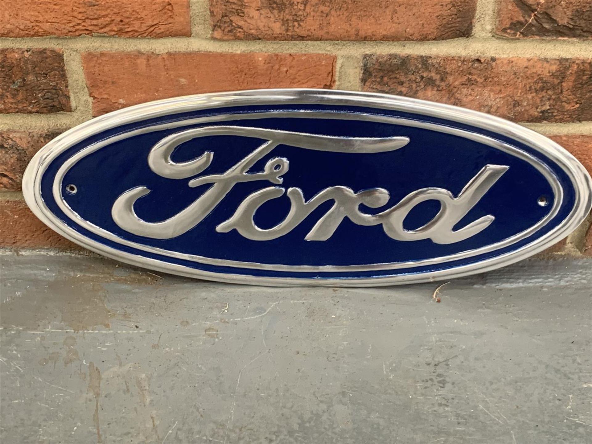 Modern Tin Genuine Ford Parts Sign & Cast Aluminium Ford Emblem (2) - Image 4 of 4