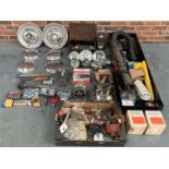 Three Boxes Of Classic Car Parts Lights Etc