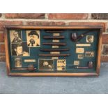 Framed Display Case Of Pipes & Cigars