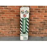 Original Enamel Duckhams Adcoids Thermometer Sign