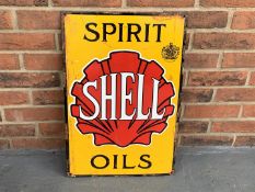Enamel Shell Spirit Oils Sign