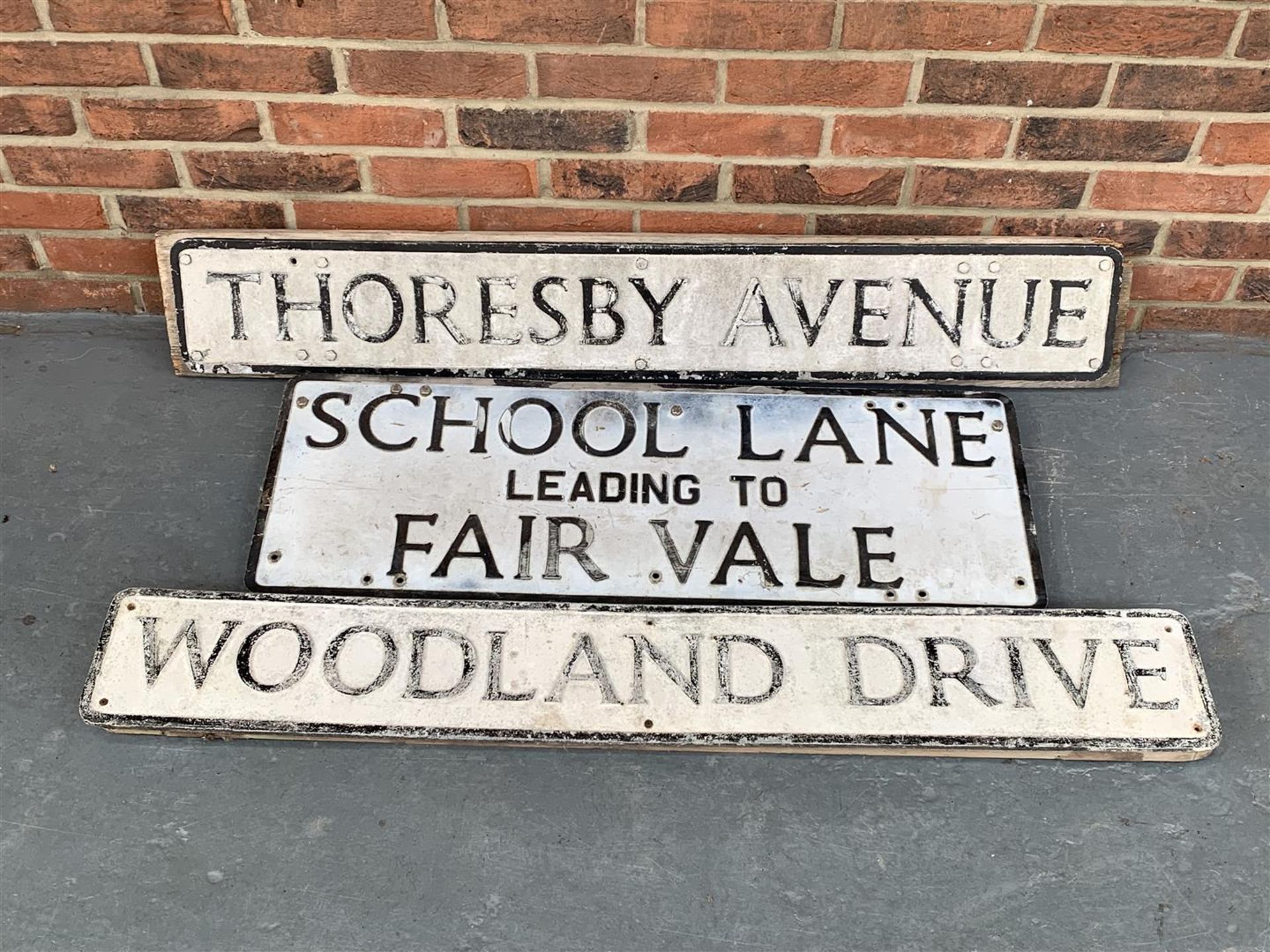 Three Aluminium Street Signs