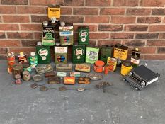 Mixed Lot Of Oil Cans, Radio's Etc