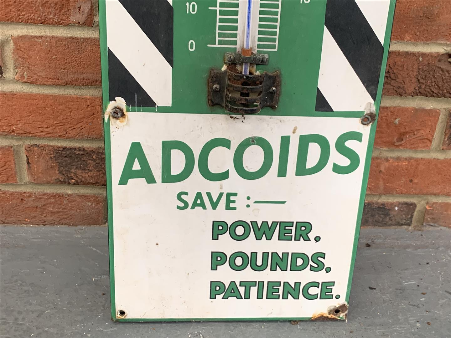 Original Enamel Duckhams Adcoids Thermometer Sign - Image 2 of 5