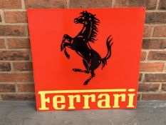 Metal Ferrari Sign