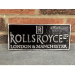 Cast Aluminium Rolls Royce London & Manchester Sign
