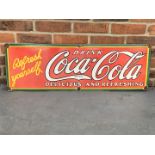 Enamel Coca-Cola Sign