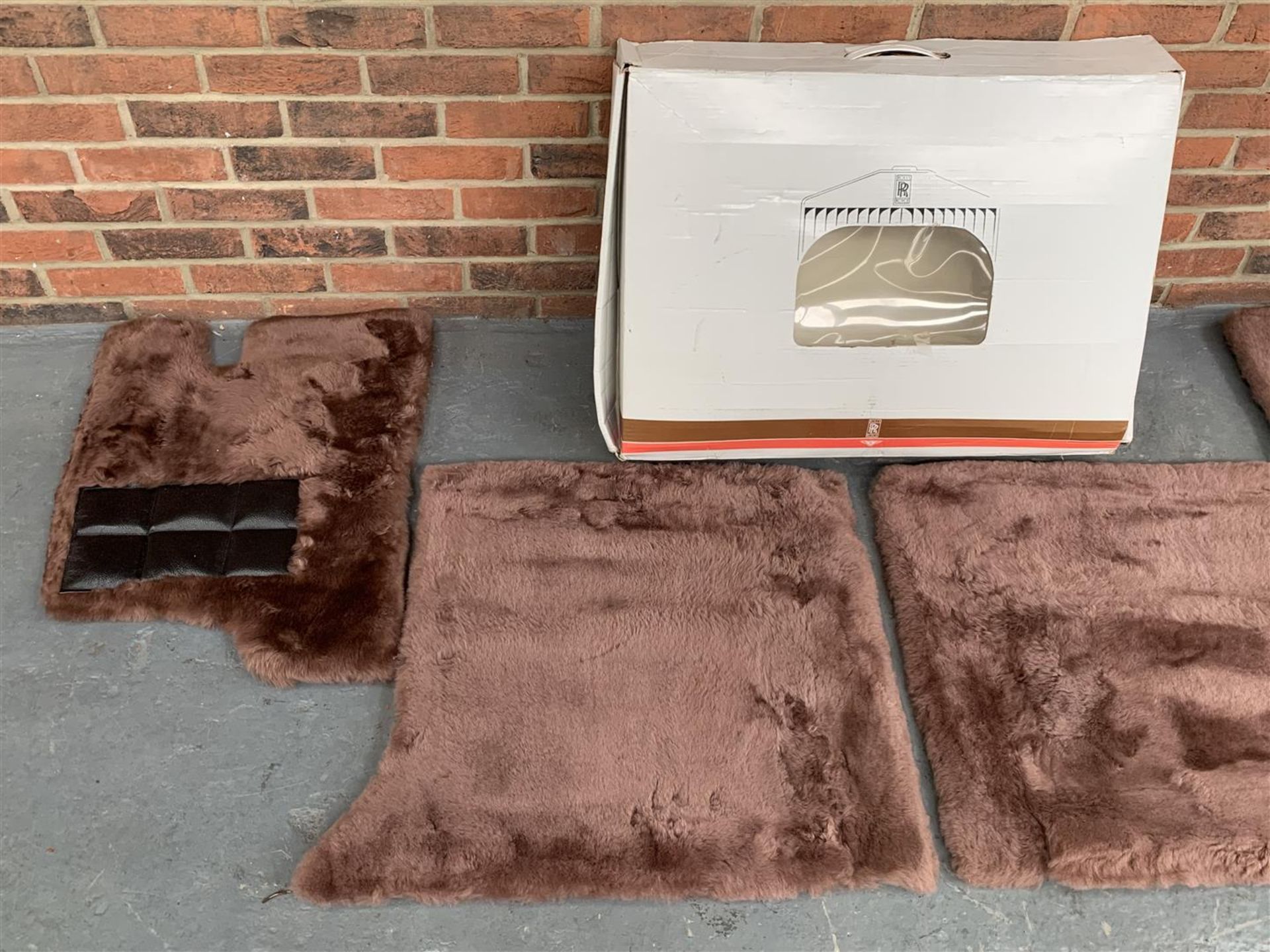 Rolls Royce Silver Spirit/Bentley Turbo Brown Lambs Wool Rugs - Image 3 of 5