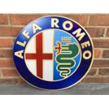 Metal Circular Alfa Romeo Sign