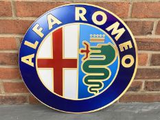 Metal Circular Alfa Romeo Sign