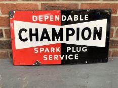 Enamel Champion Spark Plug Sign