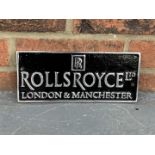 Cast Aluminium Rolls Royce London & Manchester Sign