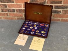 Cased Set Of Badges Of The World's Great Motor Cars" By Danbury Mint"