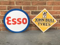 Metal Esso & John Bull Tyre's Sign