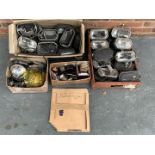 Four Boxes Of Lucas Spot Lamps, Electrical Items, E-Type 4.2 S2 Clutch Plate Etc