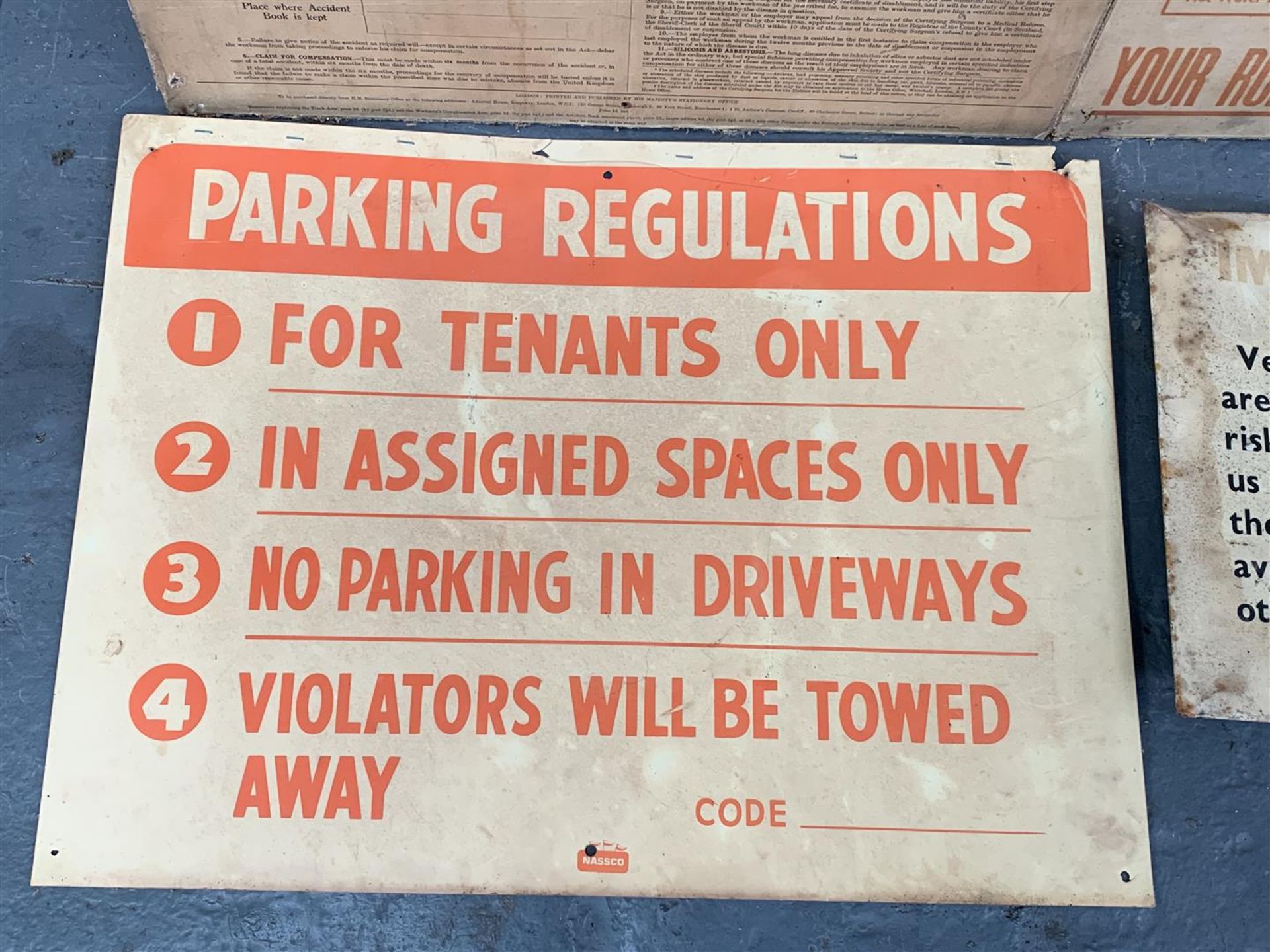 Four Original Regulations/Warning Posters On Board - Image 5 of 5