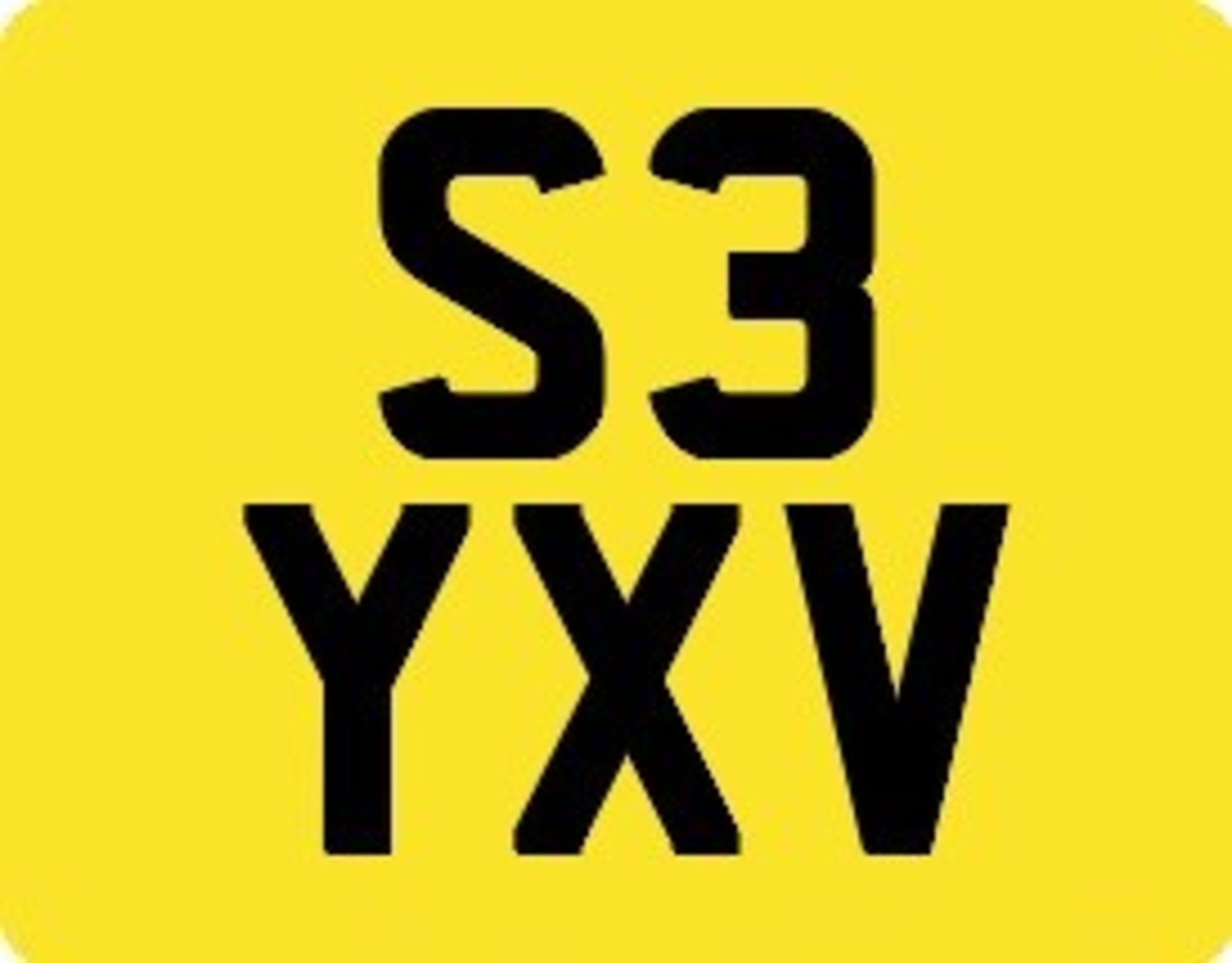 S3 YXV Registration number