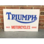 Metal Triumph Motorcycles Sales & Service Sign