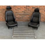 Pair Of MG TF Seats & Two Chrome Boot Racks
